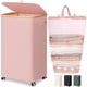 thumbnail image 1 of Cesto de ropa Goodpick con ruedas, 100 litros, tela Oxford rosa, 1 of 6