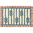 thumbnail image 1 of Homefires PPS-SCH001B 34 x 22 x 0.5 in. Hand Hooked Sailors Knot Indoor & Outdoor Area Rug, Multi Color, 1 of 1