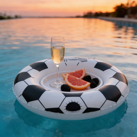 Deeceymbur Inflatable Floating Cooler Portable Outdoor Ice Bucket Pool Floating Drink Holder Beach Party Cooler Spherical Ice Bar for Swimming Pool