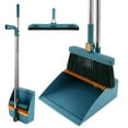 thumbnail image 2 of EIMELI 3Pcs Floor Sweeping Set with Long Handle 180°Rotating Floor Broom Squeegee Dustpan Set Foldable Stand Dustpan and Broom, 2 of 11