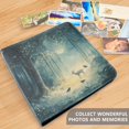 thumbnail image 4 of FORMRS 3 Ring Photo Album 4"x6" Self Adhesive Large Capacity PU Leather Cover, Night Forest Scene, 4 of 8