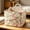 Floral-03, variant on Quilted Laundry Basket with Handles,Boho Fabric Large Quilted Floral Foldable Baskets with Handles for Car Home Picnic