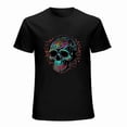 thumbnail image 1 of Skull T-shirt Skull Unisex T-shirt Unisex tees Casual Cotton Colorful Printing, 1 of 5