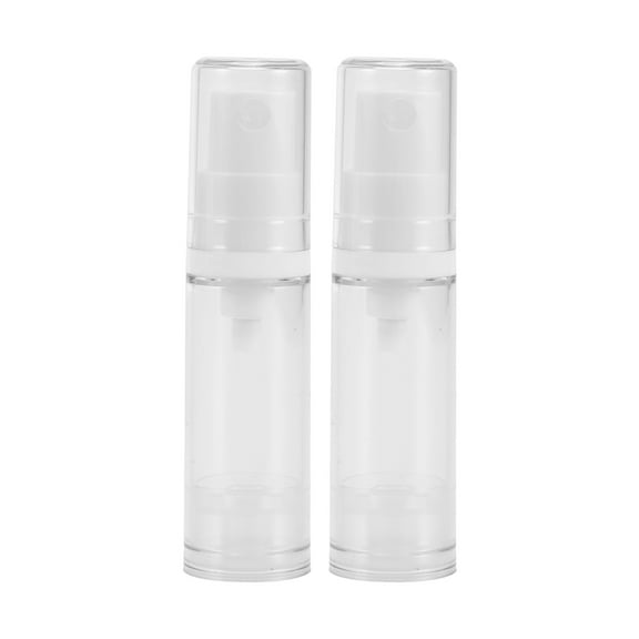 2pcs Airless Pump Bottles Clear 0.16 Oz 5ml Travel Pump Bottle Dispenser for Foundation