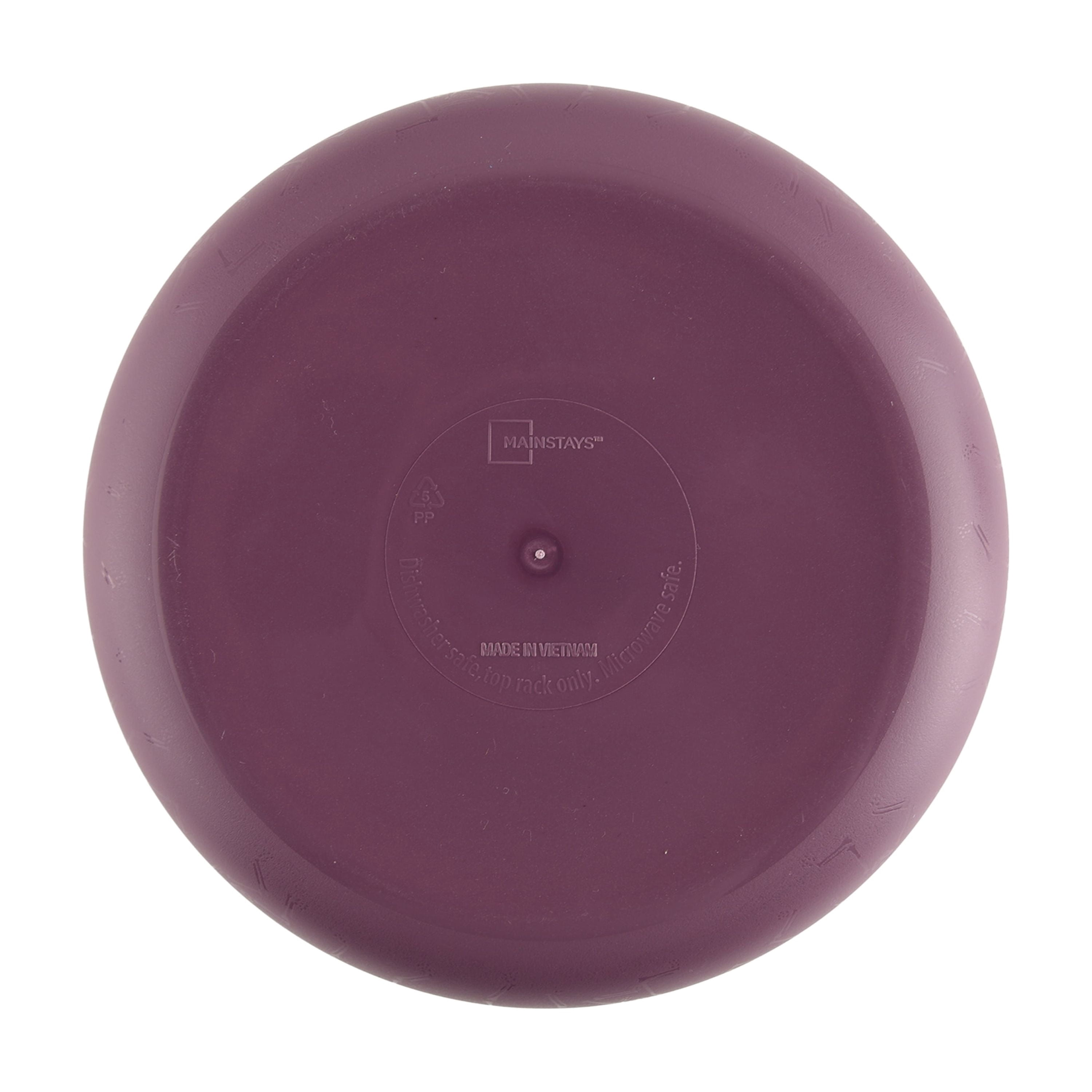 Mainstays 42 Ounce Round Plastic Etched Skeleton Dinner Bowl, Purple