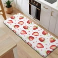 thumbnail image 5 of Strawberry Plants Fruit Heart White Pattern Kitchen Rug Mat,Kitchen Runner Rugs Non Skid Washable,Decorative Kitchen Floor Mats for Kitchen,Sink,Laundry,17"x47.2", 5 of 7