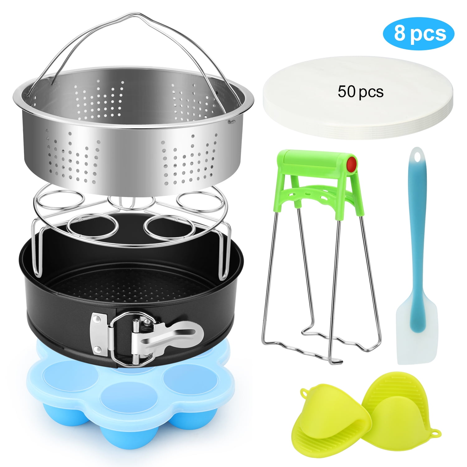 101 Pcs Pressure Cooker Accessories Set Compatible With Instant Pot Qt  Quart, Steamer Basket, Springform Pan, Stackable Egg Steamer Rack, Egg 