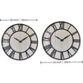 thumbnail image 5 of 24 Inch Thicken & Heavy Large Metal Wall Clocks for Living Room Decor Large Decorative Clock Oversized,Big Roman Numeral Non Ticking, 5 of 9