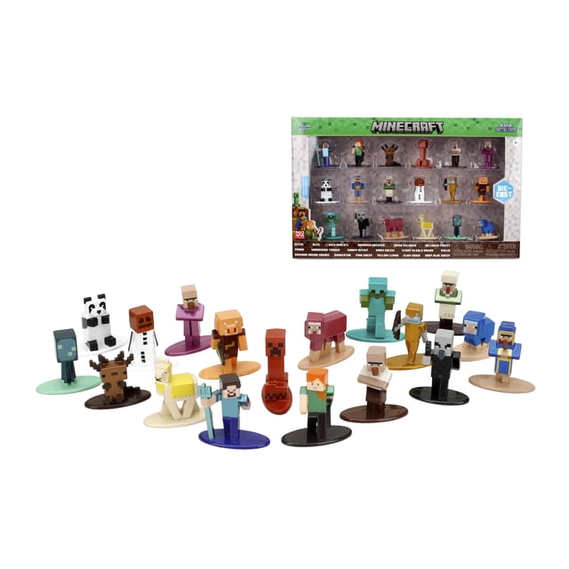 Jada Minecraft Nano Metalfigs Set de 18 Figuras de Metal Fundido