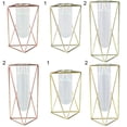 thumbnail image 3 of Walbest Nordic Modern Wrought Iron Holder & Glass Vase Test Tube Set, Creative Hydroponic Flower Pot Home Office Desktop Ornament, 3 of 7