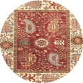 thumbnail image 1 of Ahgly Company Indoor Round Abstract Red Oriental Area Rugs, 7' Round, 1 of 6