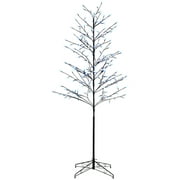 HOMCOM 6ft Artificial Tree Light with 180 Color Changing LED Light for Home Party, Indoor and Covered Outdoor Use