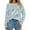 A-Light Blue62, variant on Jamsmile Women Tshirts Spring Summer Long Sleeve Round Neck Striped Print Base T Shirts Tops Loose Casual Basic Tees