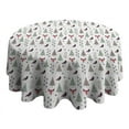 thumbnail image 4 of Christmas Forest Pattern Round Tablecloth 60"x60",Wrinkle Wipeable Table Cloth for Kitchen Dining Room Picnic Patio Party, 4 of 6