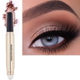thumbnail image 1 of Barra de sombra de ojos de oro rosa y cepillo de esponja Crema brillante Sombra de ojos suave Lápiz Hipoalergénico Sombra de ojos impermeable Delineador de ojos Resaltador Paleta de imprimación Brillo, 1 of 5