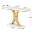 thumbnail image 2 of Topcobe 40" Console Table, Narrow Entryway Foyer Table with Geometric Base, Modern Furniture for Indoor, White, 2 of 4