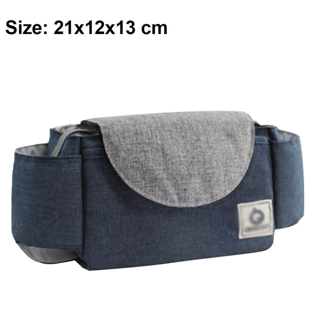 Bolsa organizadora para cochecito, bolsas multifuncionales para cochecito con portavasos aislado, bolsa de almacenamiento para accesorios de cochecito de bebé para biberones, pañales,