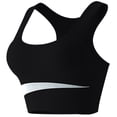 thumbnail image 4 of Xfvqtps Womens Sports Bras and Yoga Shorts Set Racerback Removable Chest Cushion Elastic High Impact Workout Yoga Sport Bra Black, 4 of 5