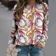thumbnail image 2 of Camisas informales de manga larga para mujer, sudadera de cuello redondo con estampado de cadena, jersey de cuello redondo, Tops tipo túnica holgados Pompotops FGAJ1005, 2 of 6