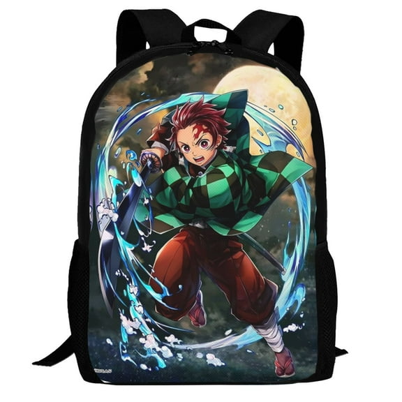 Demon Slayer Tanjiro Kamado Backpack,3d Print Laptop Backpack Lightweight Casual Daypack Bookbag Multi-Function Travel Backpack 16.5 In