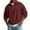 Deep Red, variant on GrmtClth Mens Polo Shirts Long Sleeve Solid Waffle Collared Button Top Fall Winter All-Match Golf Casual Pullover White 3XL
