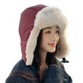 thumbnail image 3 of Roncen Women's Winter Trapper Hat with Ear Flaps, Fleece Lined Windproof Ski Mask for Men & Women, Cold Weather Riding Skiing Beanie, 3 of 5