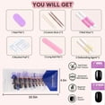thumbnail image 4 of 144PCS Reusable Press On Toenails Short Square Fake Toe Nails 6 Colors Glossy False Toenails with Nail Glue and Tools for Women and Girls, 4 of 9