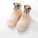 thumbnail image 1 of Zapatos de primeros pasos para bebé, niño y niña, calcetines de suela de goma suave con animales de dibujos animados, botines antideslizantes de punto, 1 of 4