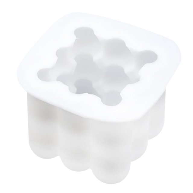 Artesanía Molde de velas perfumadas de cubo redondo DIY, moldes de jabón de cera de soja hechos a mano de silicona Likrtyny Decoraciones