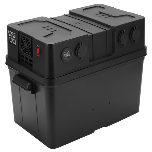 Car Motor Battery Box, Trolling Motor Battery Power Center Multifunctional for Yachts for Cars for RVs