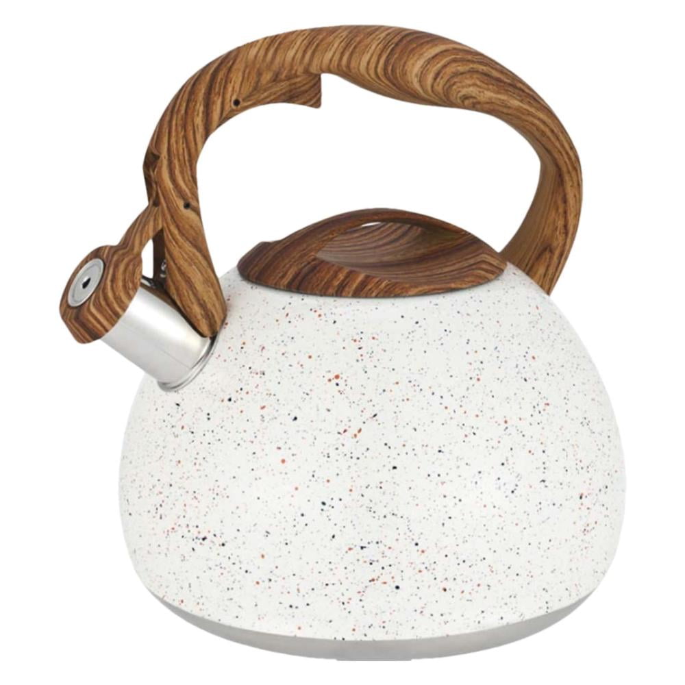 Whistling Tea Kettle Stainless Steel Teapots for Stove Top 3L Flat