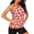 thumbnail image 2 of Balery Strawberries Camiseta sin mangas estampada ligera para mujer, tops de entrenamiento sin mangas, camisetas de yoga transpirables de secado rápido.-Small, 2 of 7