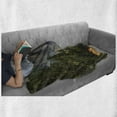thumbnail image 6 of Yosemite Soft Flannel Fleece Blanket, Yosemite Falls Evergreen Forest Fall Season Scenery Yosemite National Park Print, Cozy Plush for Indoor and Outdoor Use, 70" x 90", Green Grey, by Ambesonne, 6 of 6
