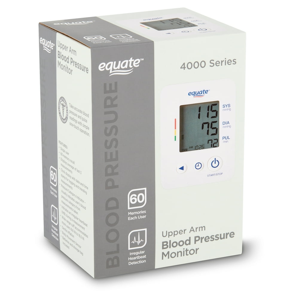 Equate 4000 Series Upper Arm Blood Pressure Monitor