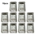 thumbnail image 2 of tredstone Lot de 10 Plats en Papier D\'aluminium Accessoires Ménagers à Usage Unique Grande Capacité Contenant Alimentaire Rectangulaire Plaque de Cuisson Plat à Usage Unique Couvercle 1000 ml, 2 of 5