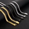 thumbnail image 2 of 8mm 24" New Stainless Steel Flat Snake Chain Necklace for Fashion Women Men Gift, 2 of 5