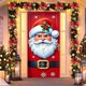 thumbnail image 1 of Decoraciones navideñas, adornos navideños, regalos de Navidad, marco de puerta navideño, decoración para fiestas, pegatinas para puertas, escena navideña, tela colgante, funda de poliéster para puerta, 1 of 6