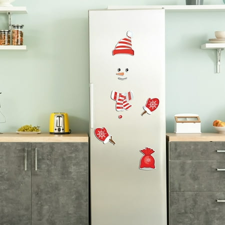 

GXSR Snowman Refrigerator Magnets Cute Funny Fridge Magnet Refrigerator Stickers Holiday Christmas Decorations for Fridge Metal Door Garage Office Cabinets