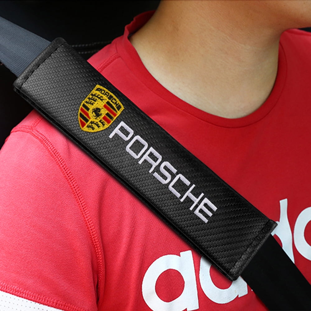 1 2Pcs Carbon Fiber Seat Belt Shoulder Strap Pad Cushion Cover for Cayenne Panamera Macan 911 718 Taycan Boxster Cayman For Porsche 1pcs Walmart