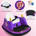 thumbnail image 4 of Gymax 12V Vehicle 360 Degree Spin Race Toy Kids Ride On Bumper Car w/ Remote Control Purple, 4 of 10