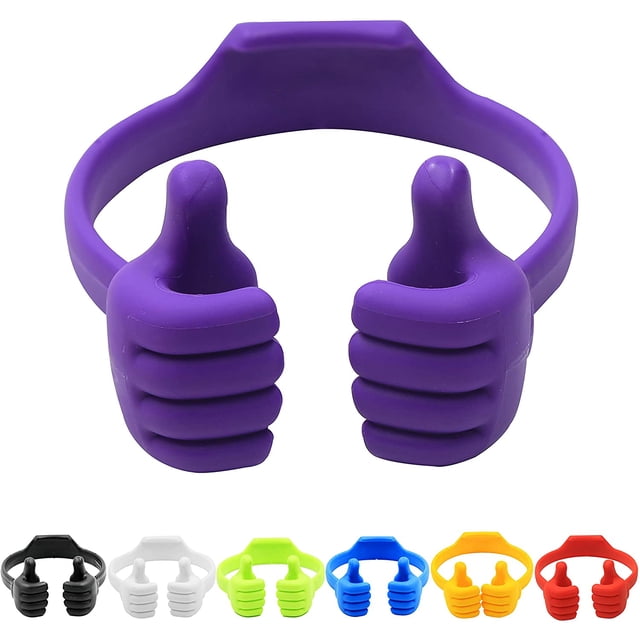 Pouces-up Support de Téléphone Portable, Pack de 7, MENKEY Universel Flexible Multi-Angle Mignon Support de Téléphone de Bureau, Compatible avec la Tablette Android Switch Nintendo, Couleurs Assorties, Bundle