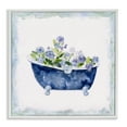 thumbnail image 5 of Stupell Industries Charming Blue Bathtub Botanical Floral Design Watercolor Border, 12 x 12, Design by Sally Swatland, 5 of 5
