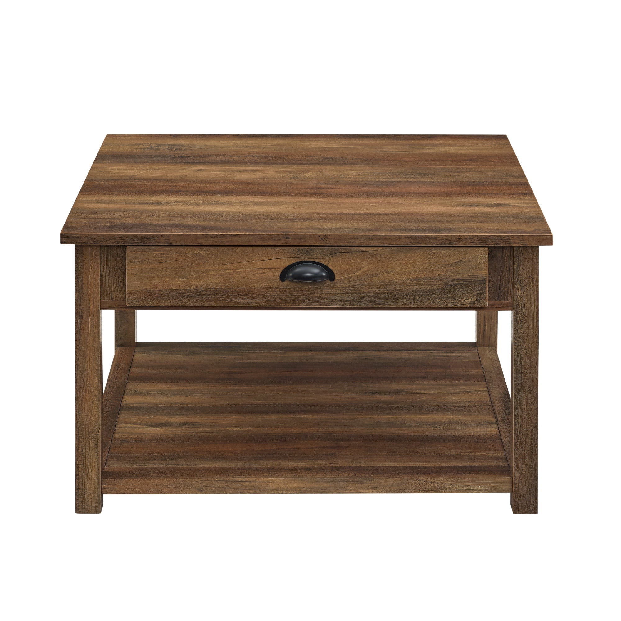 Manor Park 30 inch Square Country Coffee Table, Reclaimed Barnwood