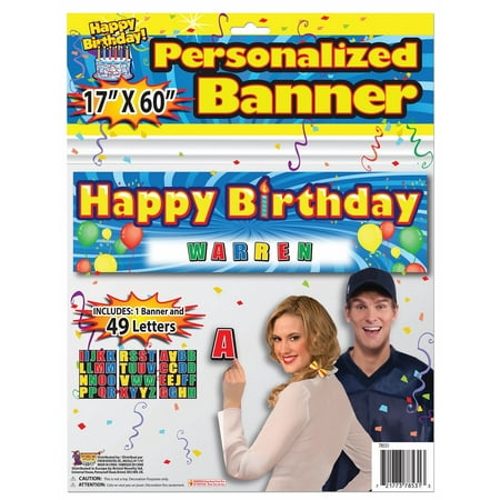 happy birthday banner 5 long customized party accessory children