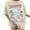 Beige, variant on Women's Beach Tops Summer Hawaii Graphic Tees Oversized Short Sleeve Casual Lightweight Breathable Soft Vacation T-shirt