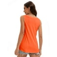 thumbnail image 2 of Womens V Neck Summer Tank Tops Trendy Casual Loose Fit Flowy Sleeveless Shirts, 2 of 6