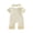 Apricot, variant on Preemie Baby Girl Spring Summer Fall Clothes Baby Girl Newborn Hospital Going Home Outfit Ribbed Romper Solid Color Ruffled Short Sleeve Full Length Jumpsuit with Bow Headband