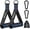 Black, Blue, variant on Gym Exercise Handles, Replacement Handle Attachments for Cable Machine Pulleys, Resistance Band and Strength Trainer, Pull Down Workout Accessories, Home Gym Add On Equipment