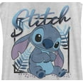 thumbnail image 2 of Women's Lilo & Stitch Distressed Poster Stitch Racerback Tank Top White Heather X Small, 2 of 4
