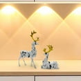 thumbnail image 3 of Baoblaze 2 Pieces Deer Figurines Desktop Ornament Resin Elk Statue Miniature Figurine for Black, 3 of 8